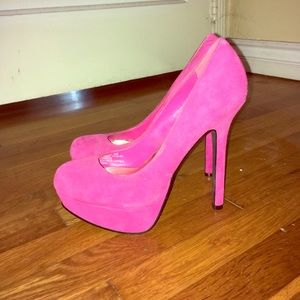 Cathy Jean Hot Pink Platform Stiletto Heels