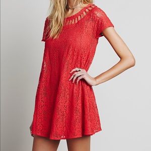 Free people "holy mountain dress" in red
