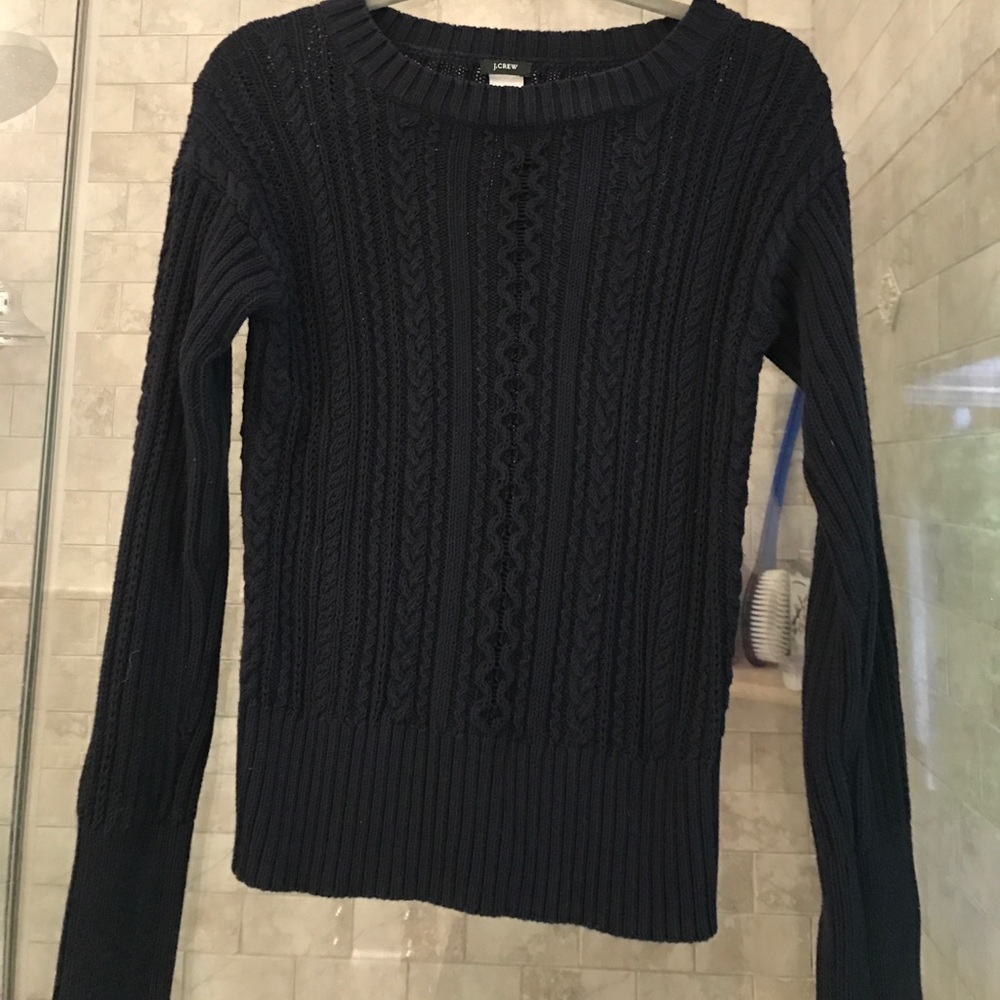 Navy Cable knit sweater