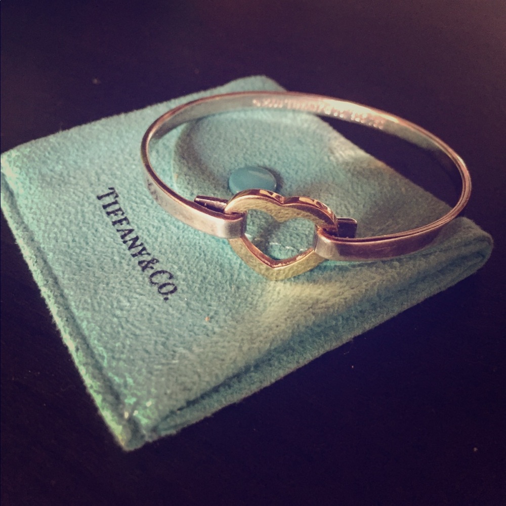 Tiffany and Co. sliver and gold heart bracelet