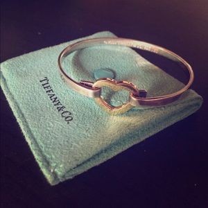 Tiffany and Co. sliver and gold heart bracelet