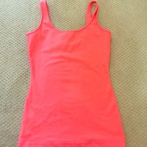 Lululemon Neon Coral Tank --- vintage Luon