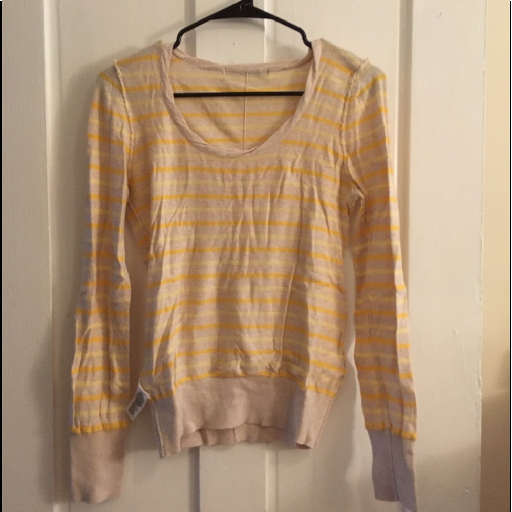 Forever 21 Sweater Yellow Stripe