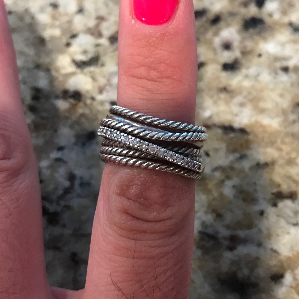 David Yurman Crossover ring Size 7
