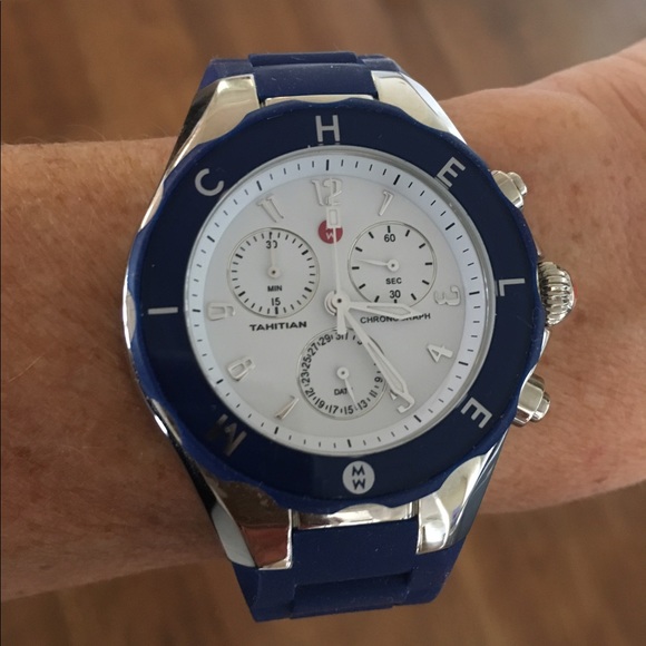 Michele Accessories - Blue Michele Tahitian Jelly Bean Watch