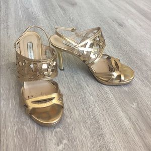 Gold party heels, Diane Von Furstenberg (DVF) - 6