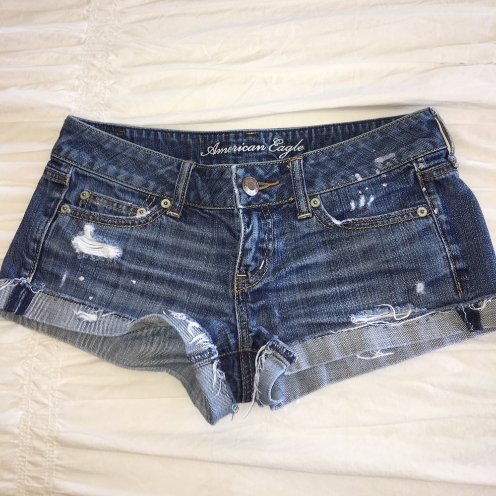 AEO Distressed Denim Shorts