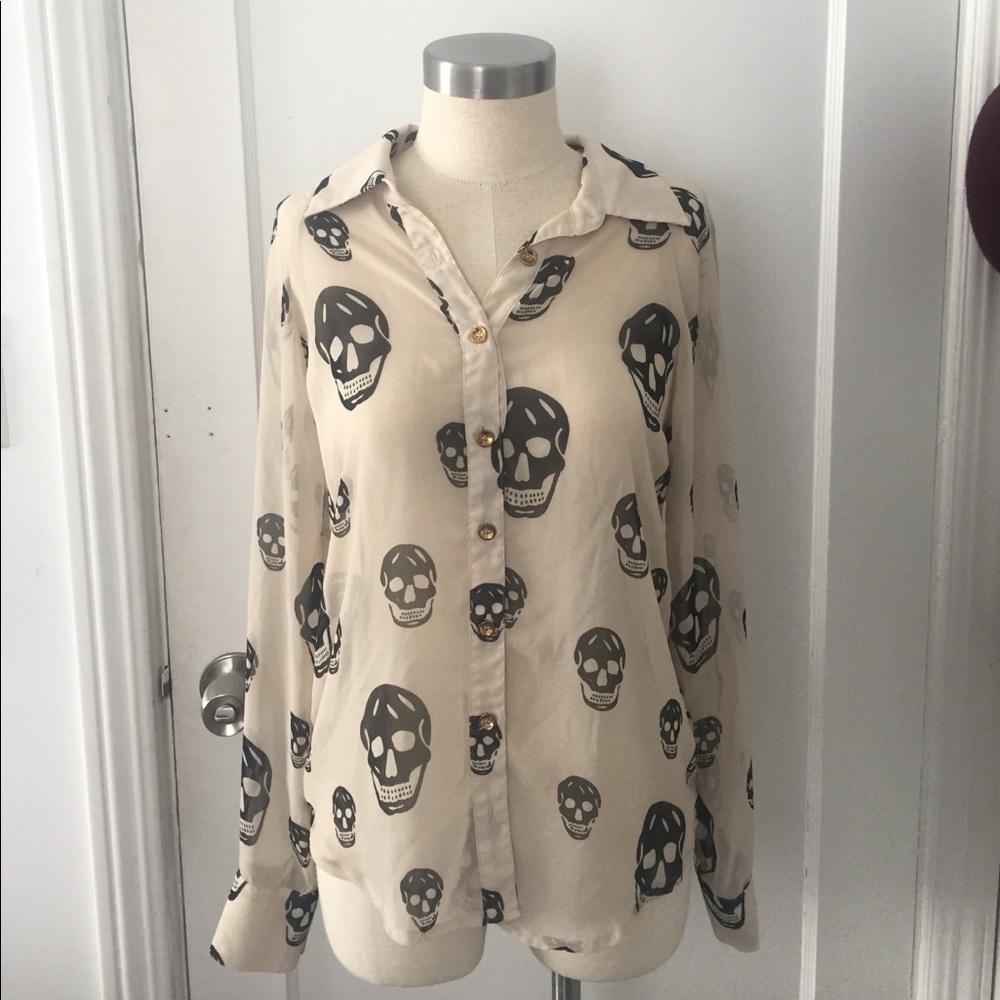 Skull Sheer Blouse 🔺FINAL SALE 🔺