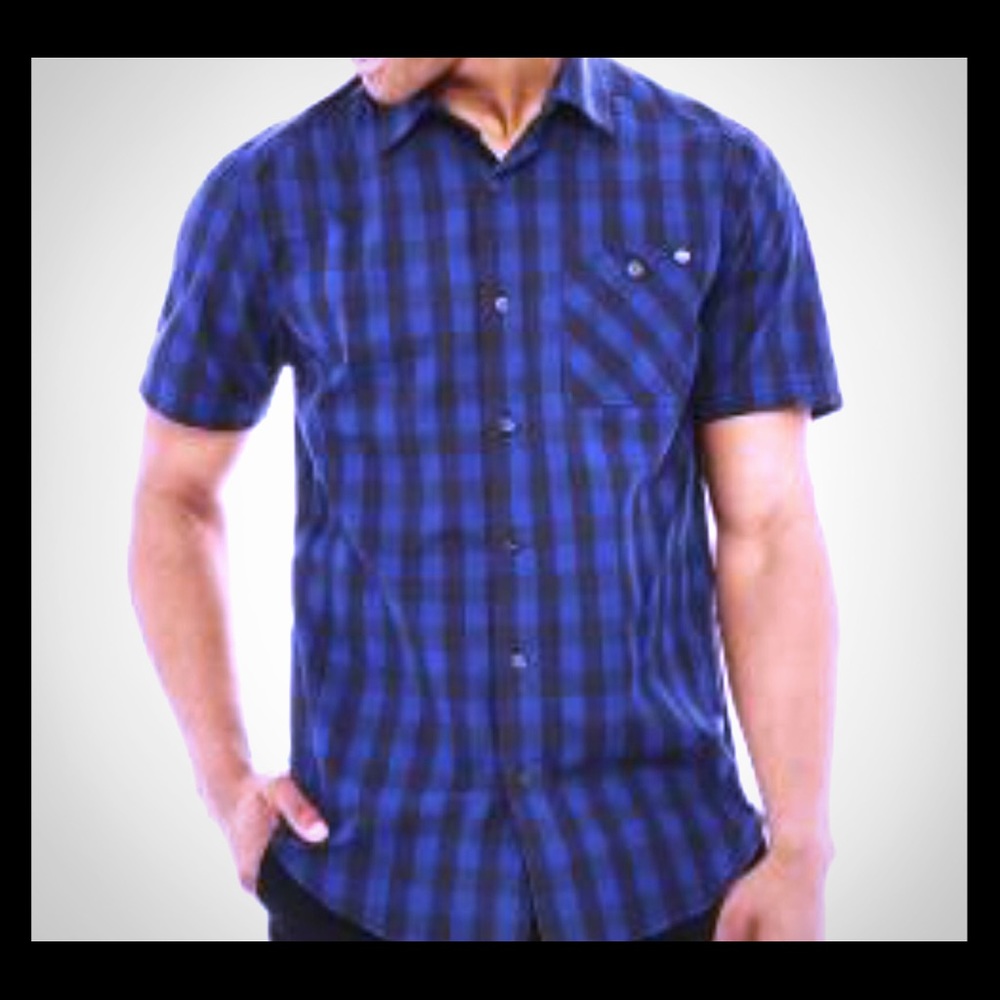 Ecko Unltd Gingham Shirt black & blue color size M