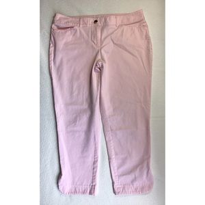 White House Black Market Pink crop leg capri Sz 10