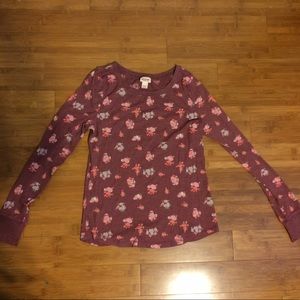 Floral long sleeve thermal