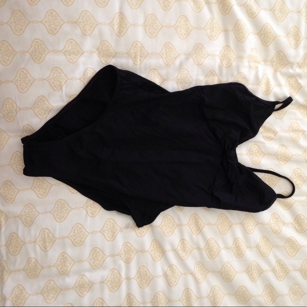 Black camisole leotard