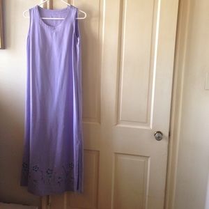 Purple Maxi Dress With Flowers