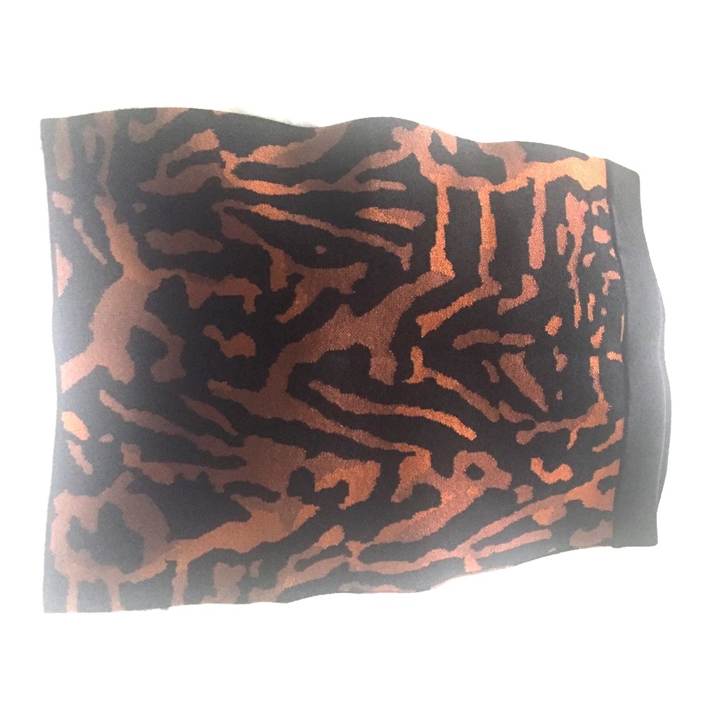 Torn by Ronny Kobo animal print skirt.