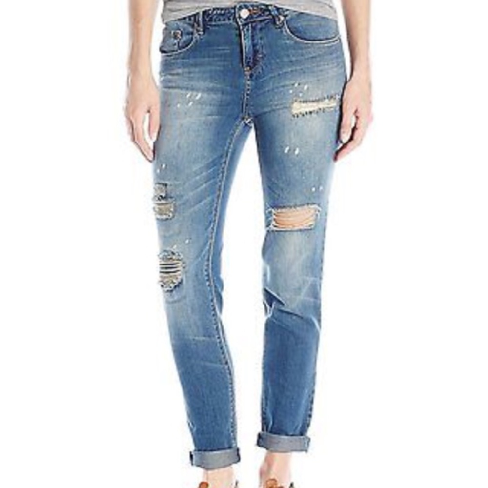 Ripped boyfriend jeans!