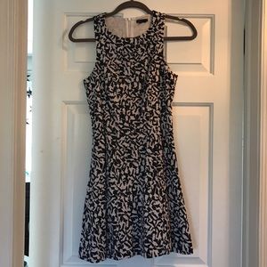 Theory black and white eyelet dress size 0
