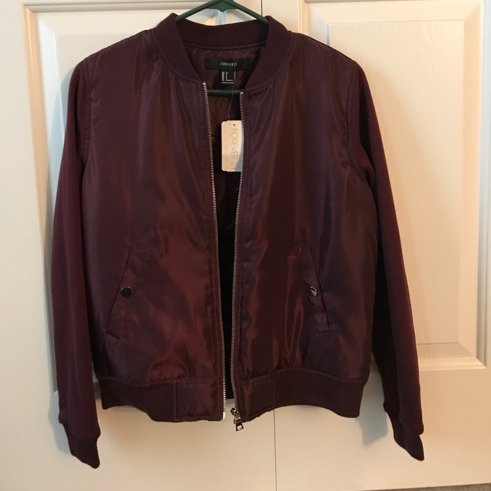 Forever 21 Maroon Jacket S Small NWT