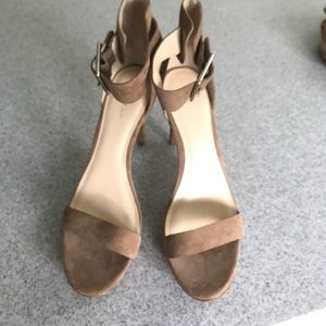 Calvin Klein Tan / Beige Suede Strap ShoesSz.9
