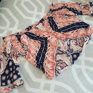 Off shoulder crop top