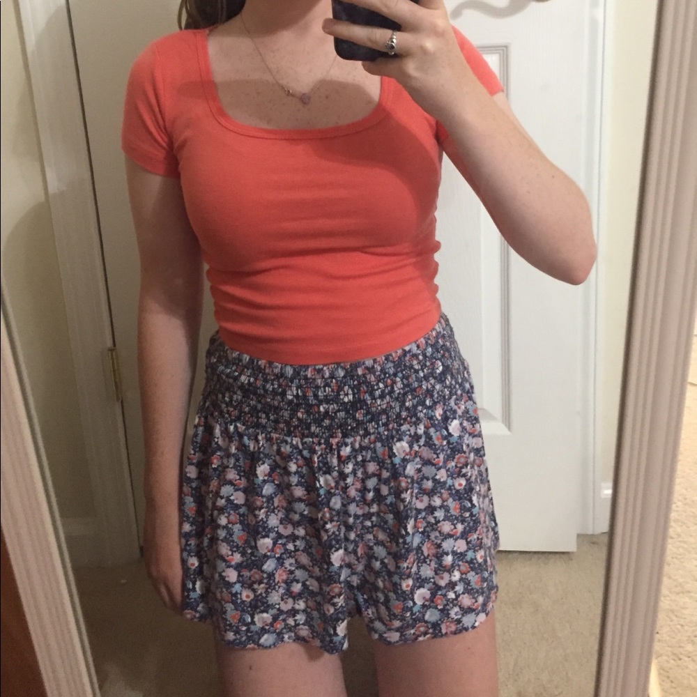 coral crop top