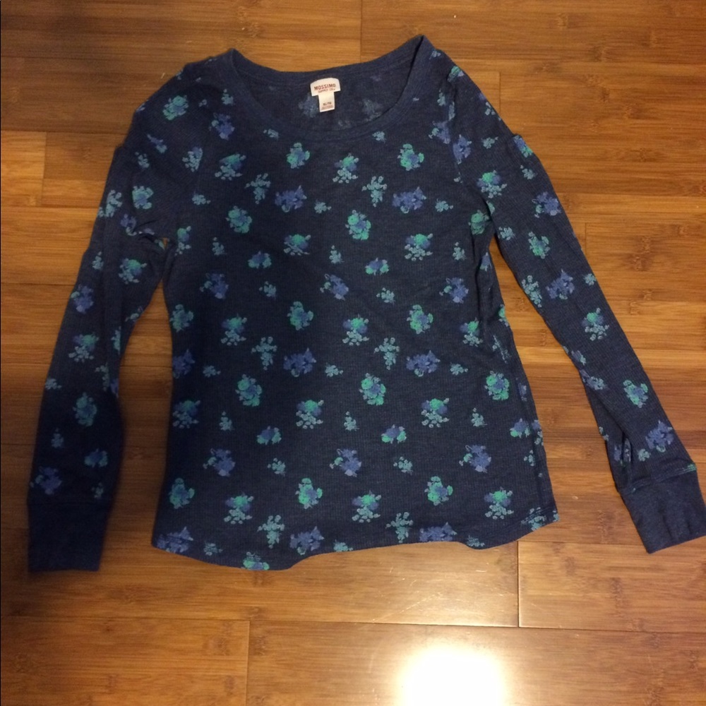 Floral long sleeve thermal shirt