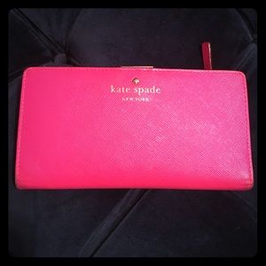 PRICE REDUCED!!!!  Kate Spade hot pink wallet