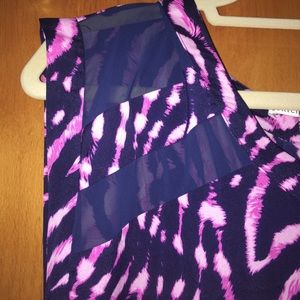 Collective Concepts Dresses - Pink and navy zebra print dress Collective Concepts Dresses - Pink and navy zebra print dress