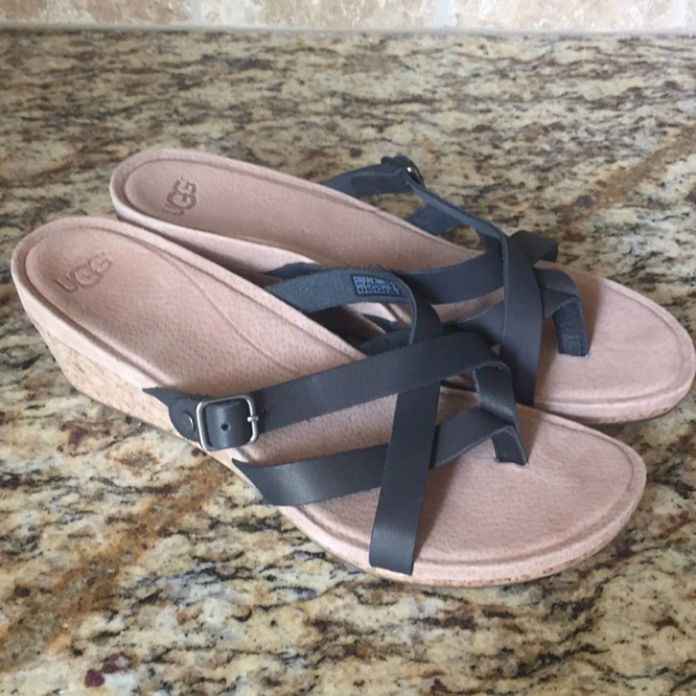 Ugg strappy wedge sandals.