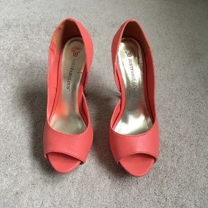 Coral Platform Heels