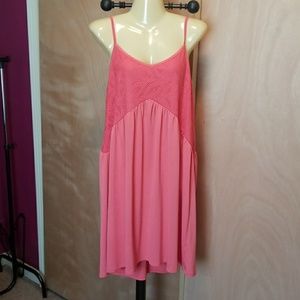 Strappy coral summer dress