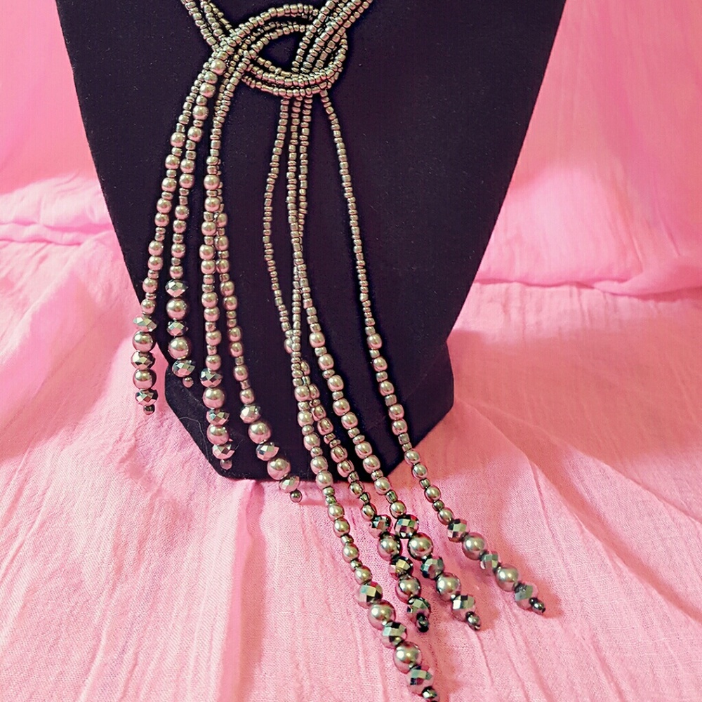 Custome Silver and Hematite Necklace