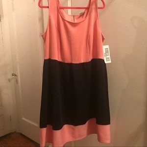 Robbie Bee Coral & Black Dress