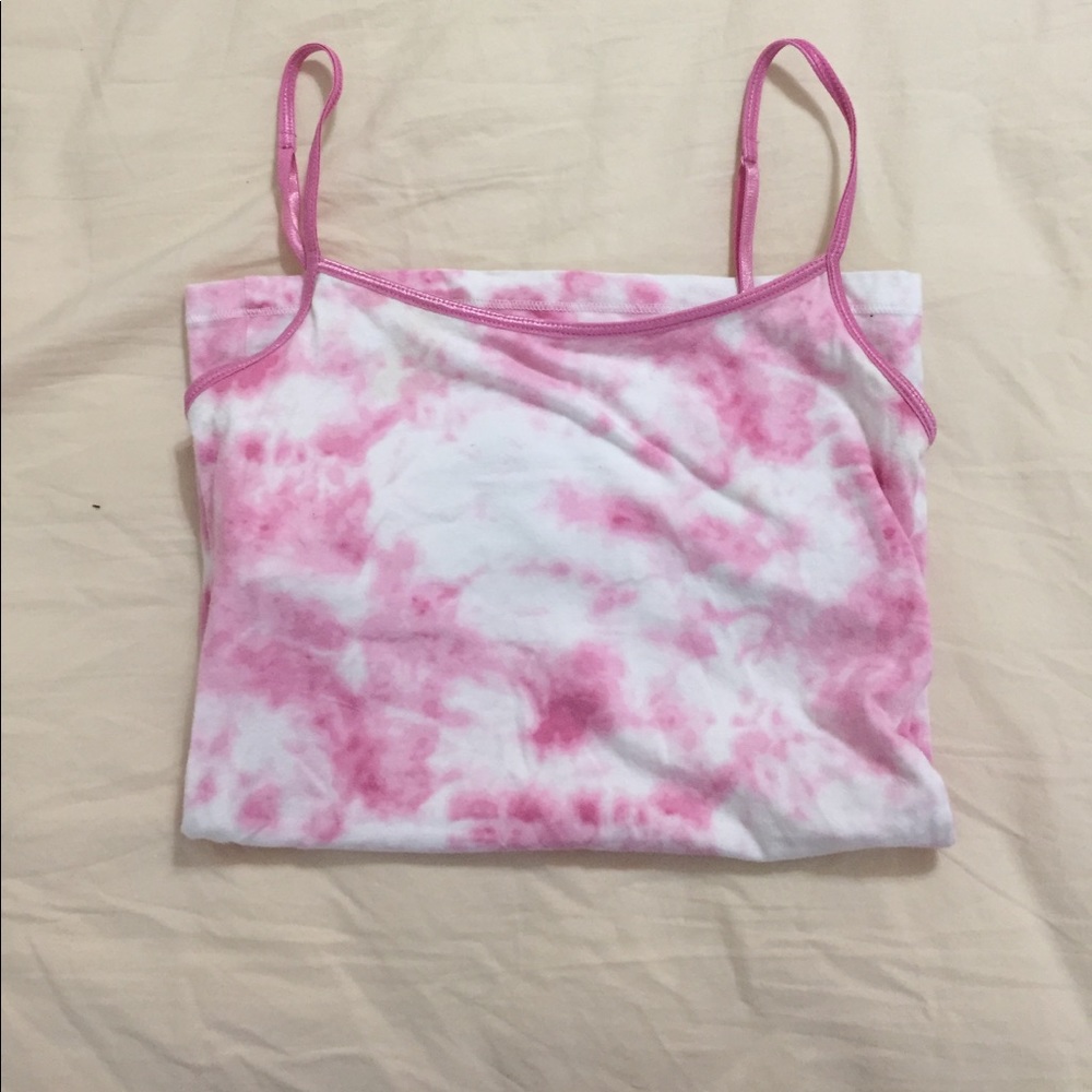 pink tie dyed cami