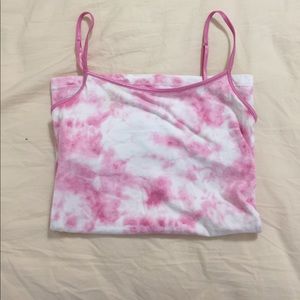 pink tie dyed cami
