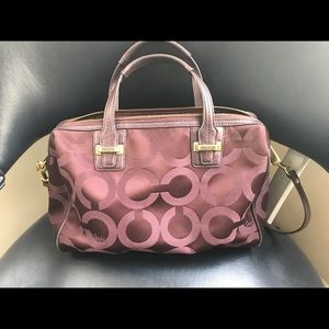 Authentic Purple/Burgundy Coach Bag w/ wallet !!