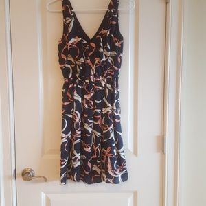 Double v ruffle dress