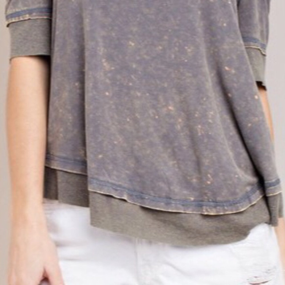 Ash Cold Shoulder Washed Top - Picture 7 of 7