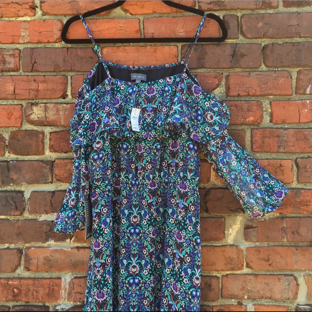 The Limited maxi off the shoulder ruffle dress