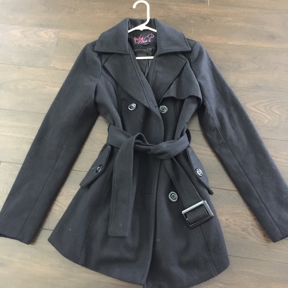 Black pea coat