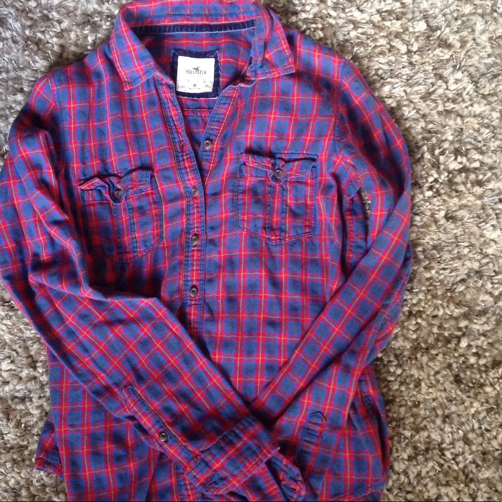 Soft Hollister Plaid Button-Up
