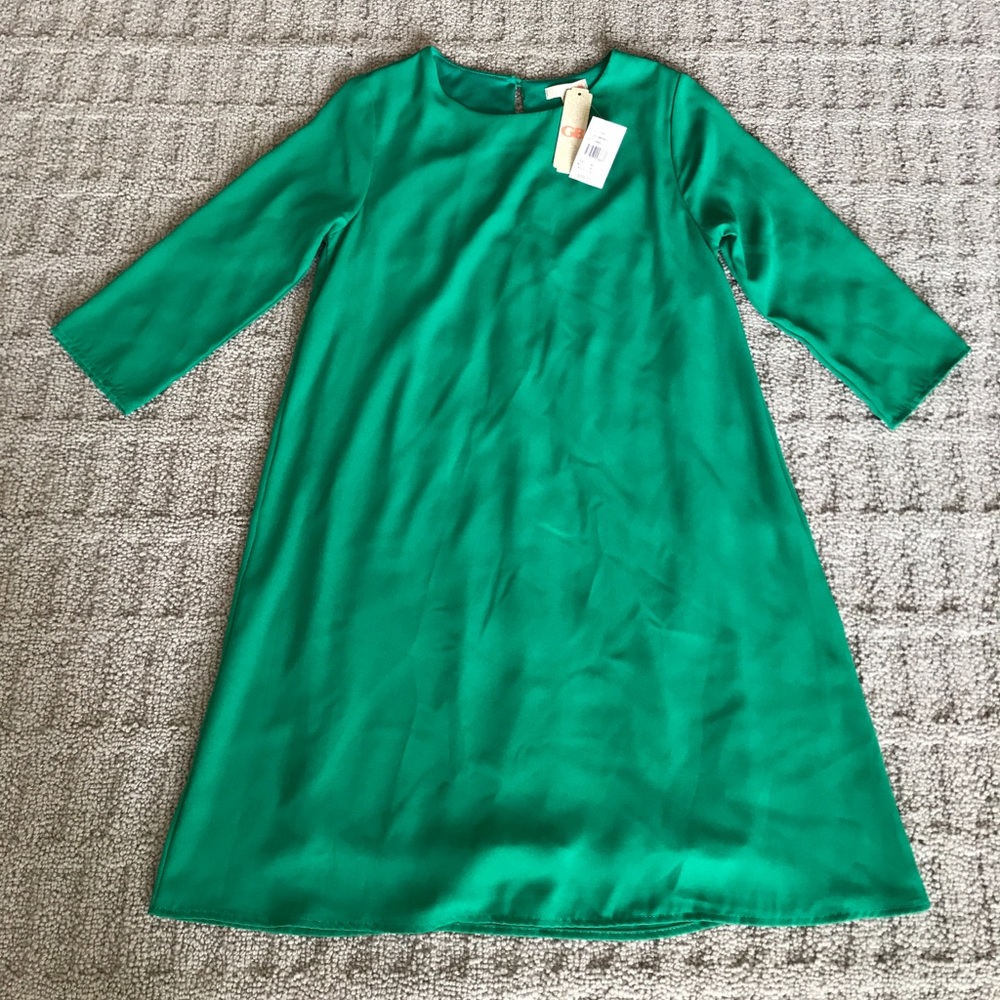 NWT!! Solid green dress