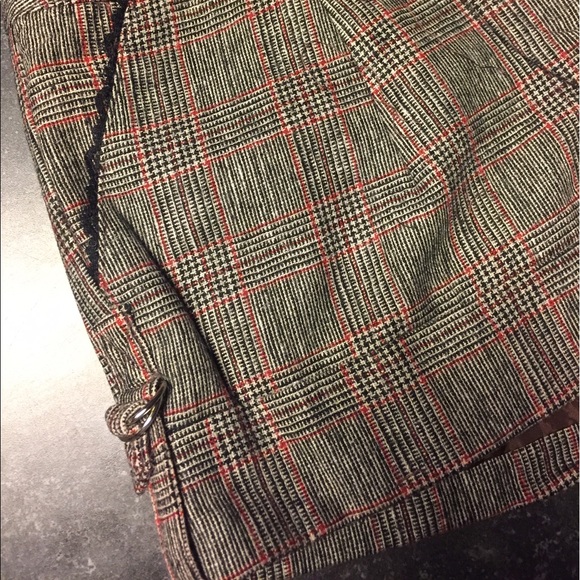 Brown Pinstripe Cuffed Wool Shorts - Picture 5 of 5