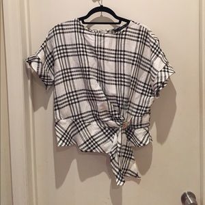 Zara Plaid Top