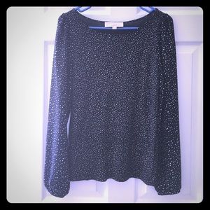 Blue Spotted Loft Blouse
