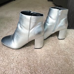metallic booties