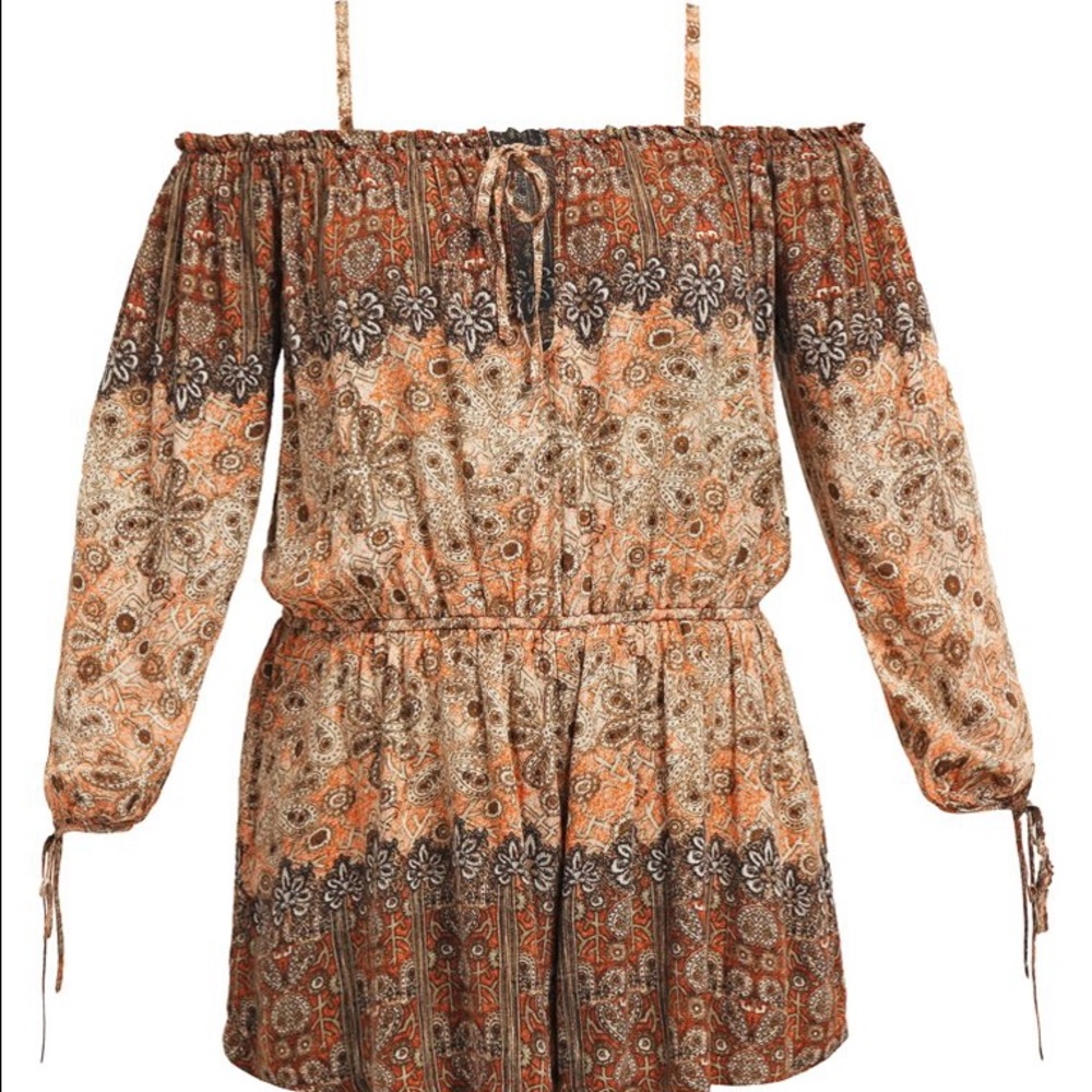 Free People So Divine Off Shoulder Romper (NWT)