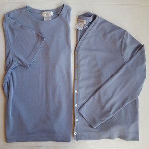 Jones of New York blue Short Sleeve Top & Jacket