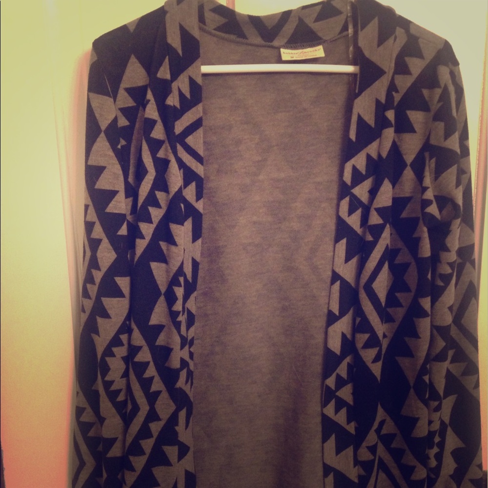Aztec print cardigan