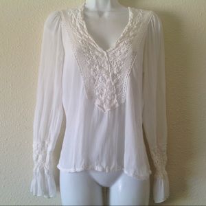 Vintage S Crochet Top Blouse