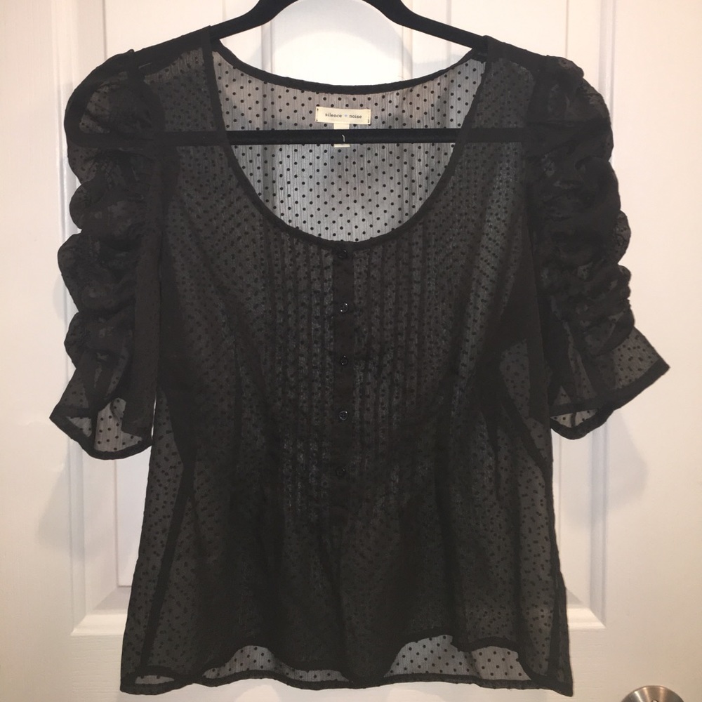 Silence and Noise sheer blouse